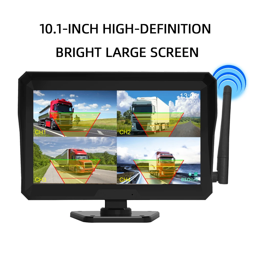 10 inch IPS Truck Reversing Monitor Quad Recording, Octa Recording AHD720 Camera Recorder Truck DVR
