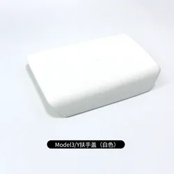 Premium Armrest Box Protective Cover - TPE Case Center Console Arm Rest Lid Auto Pad Accessories (White for M3Y)