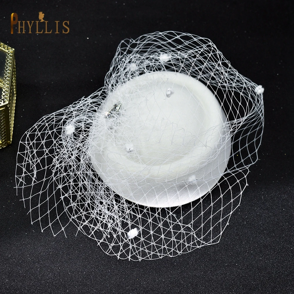 JM10 Birdcage Veil Black Veil Headband Wedding Fascinator Face Veils Charming Wedding Veil Hats Net Mask Wedding Accessories