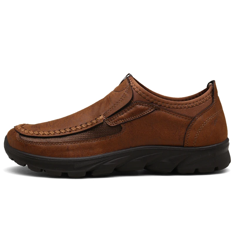 Men Casual Shoes Loafers Moccasins Breathable Slip on Retro Driving Shoes Sneakers Plus Size 39-48