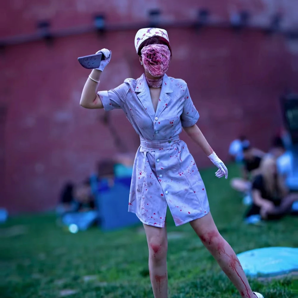 Silent Hill 2-Inspired Bubble Nurse Costume for Cosplay Events