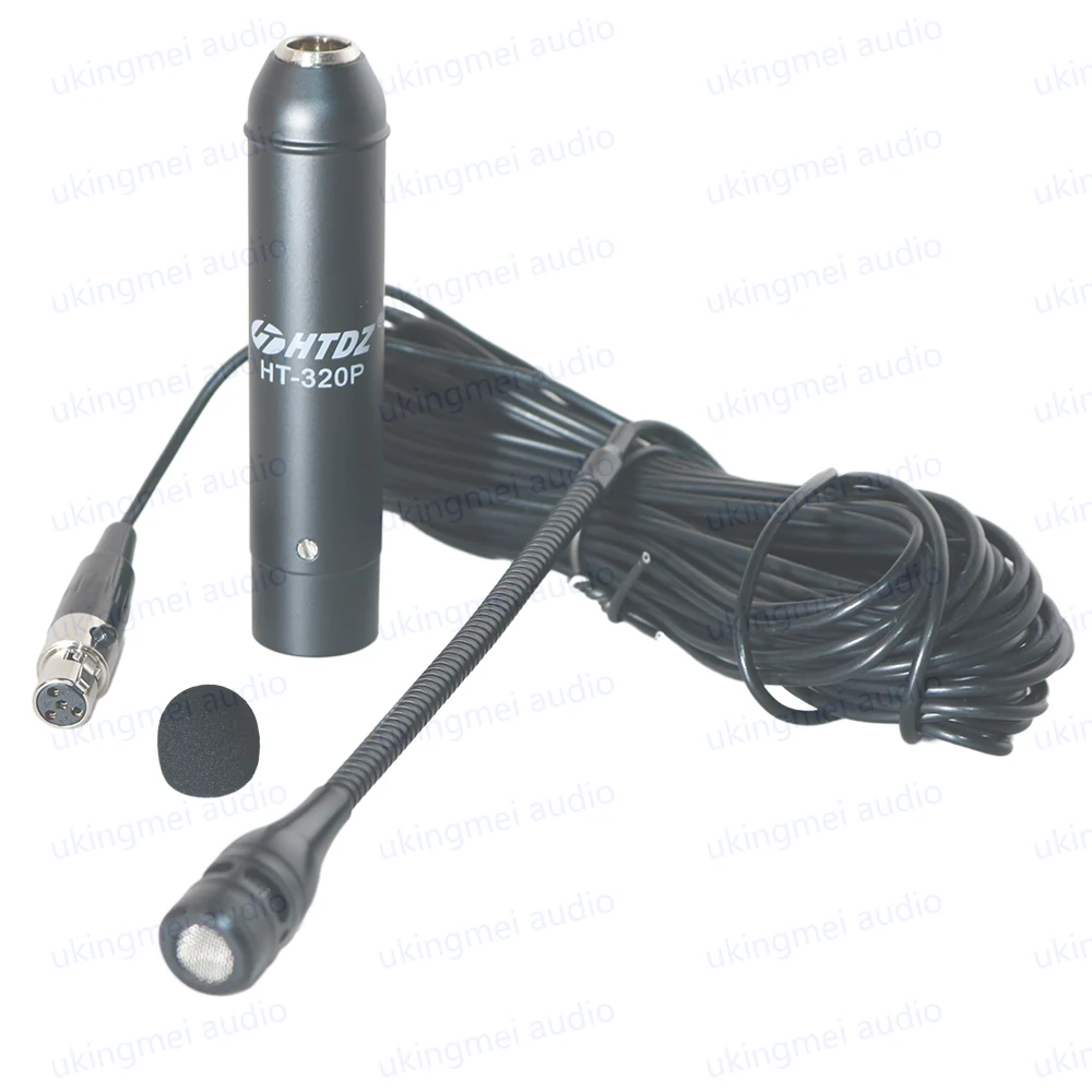 Instrument Microphone for Violin Acoustic Guitar with Scalable Adjustment Clamp Cardioid Microphone TA4F for Shure Transmitter