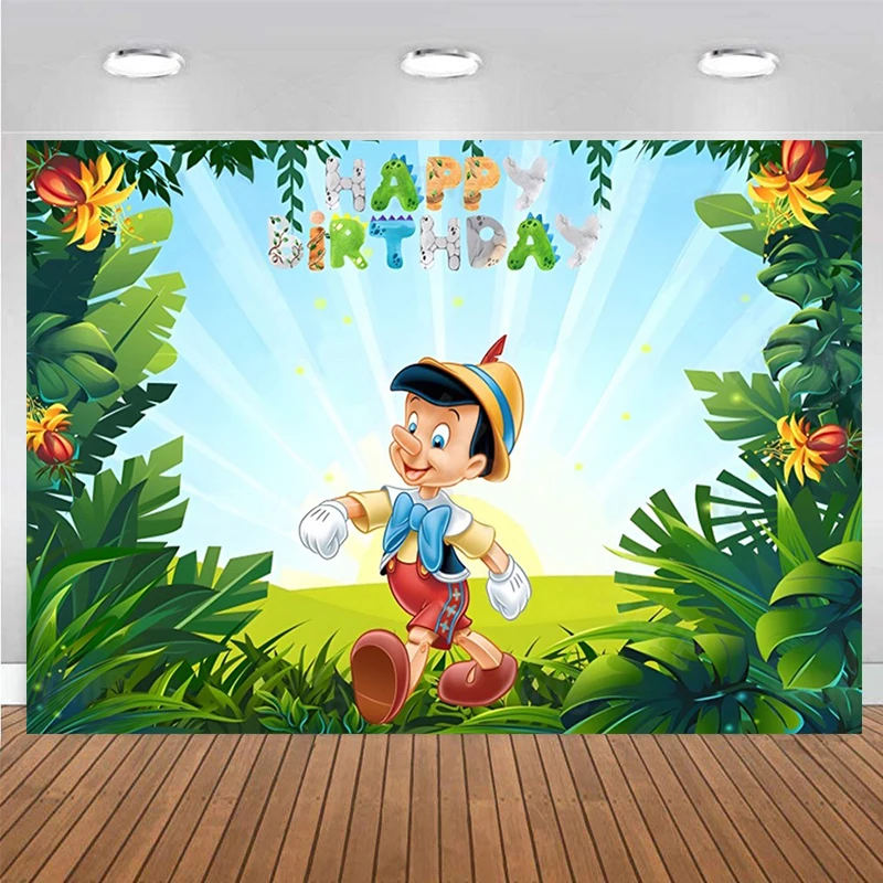 Disney Pinocchio Sfondo Avventure Di Pinocchio Decorazioni Per Feste Di Compleanno Banner Fiaba Burattino Fotografia Sfondo