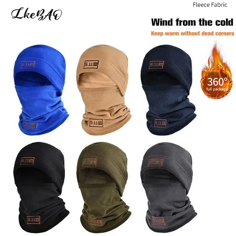 Winter Hat Sports Scarf Ski Caps Winter Tactical Military Polar Coral Fleece Balaclava Men Face Mask Neck Warmer Beanies Thermal Head Cover