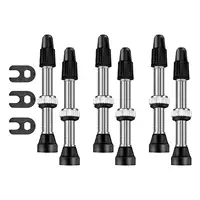 วาล์วแบบไม่มียางในก้าน Presta 6 ชิ้น - รวมถึงเครื่องมือถอดแกน, ทดแทนที่ทนทานสําหรับการบํารุงรักษาซ่อมจักรยานจักรยานเสือภูเขา 5