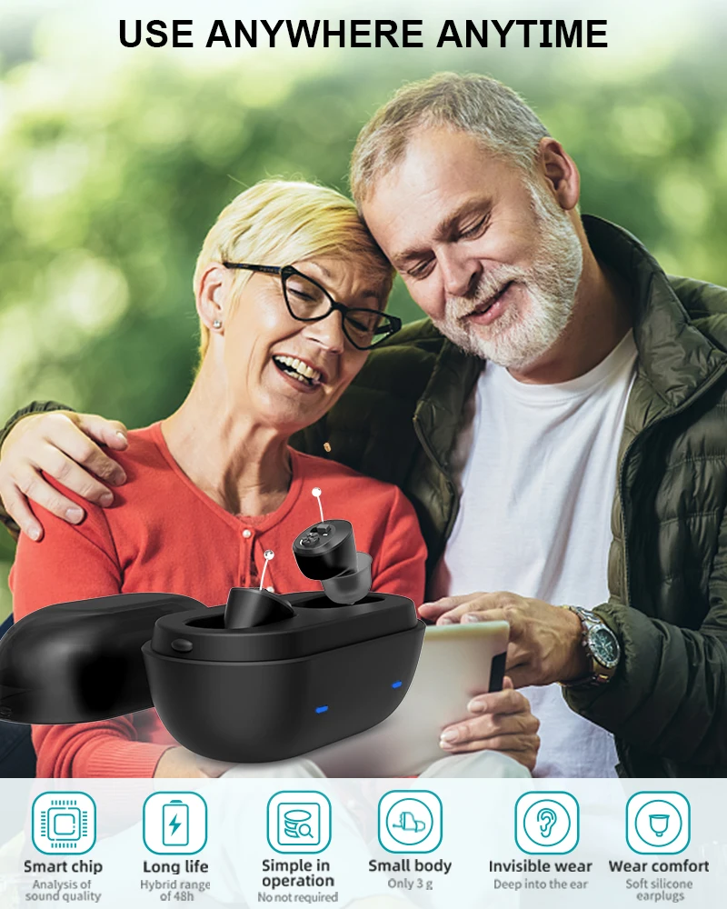 Description Picture 2 of itemRechargeable Hearing Aids Mini Invisible Hearing Aid For Elderly Sound Amplifier Noise Reduction Severe Hearing Loss Audifonos