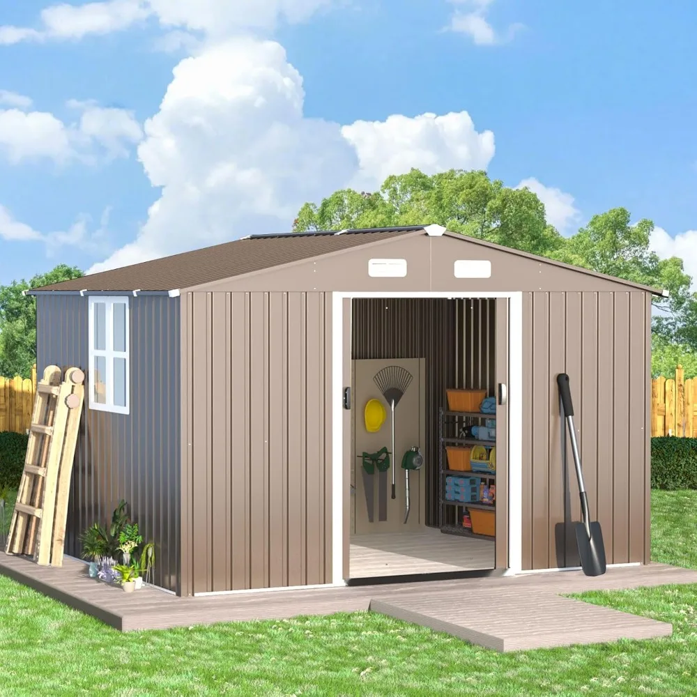 Popular 10'x8' Galvanized Metal Outdoor Storage Shed 1