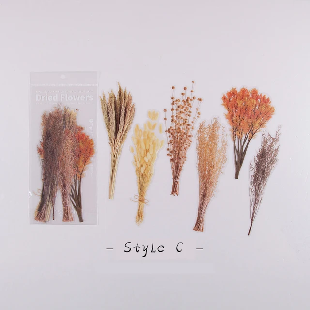 Mr.paper 8 Designs 6Pcs Weekend Flowers Deco Stickers Scrapbooking Styling Toy Deco Album DIY Stationery Stickers C