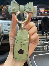  Bow Tpu Car Key Case for Mercedes Benz Maybach GLS AMG-A-CLA-C-E-S-GLA-GLB-GLC-G-GLE-S A-B-C-E-G-GLB-GLC-GLE-GLS Class W213 W205 