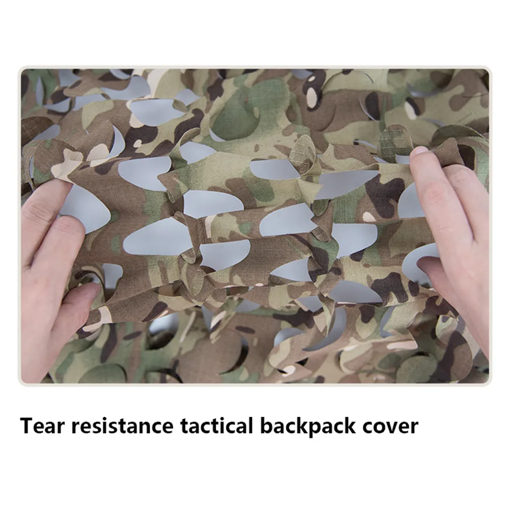 60L Camo Scrim Kit Laser Cut Lead Shape Helmet Scrim Cover Tactical Backpack Decoration Paintball Paratrooper Hunting Accessorie