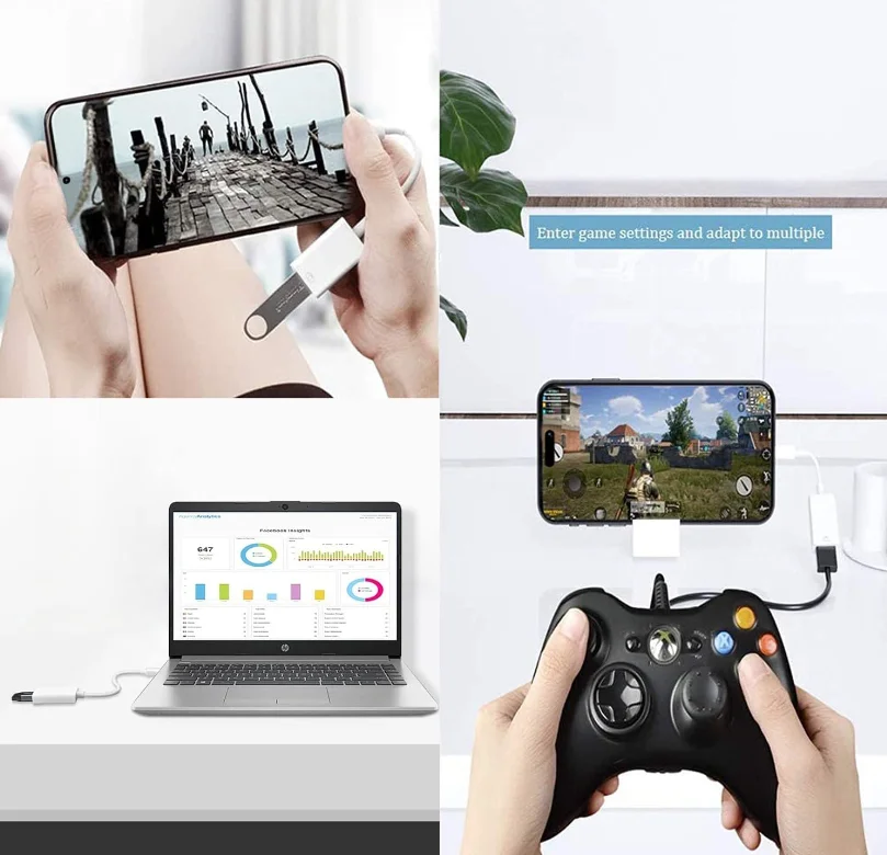 USB-C to USB Adapter - Apple MFi Certified OTG Cable Converter