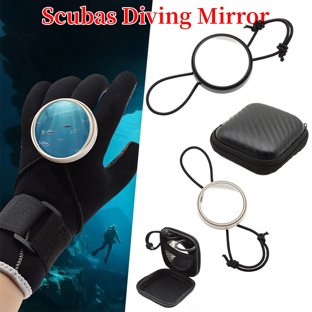 해양 백미러 조정 가능한 스쿠버 다이빙 미러 다이빙 관찰 거울 수상 스포츠 안전을 위한 원형 백미러