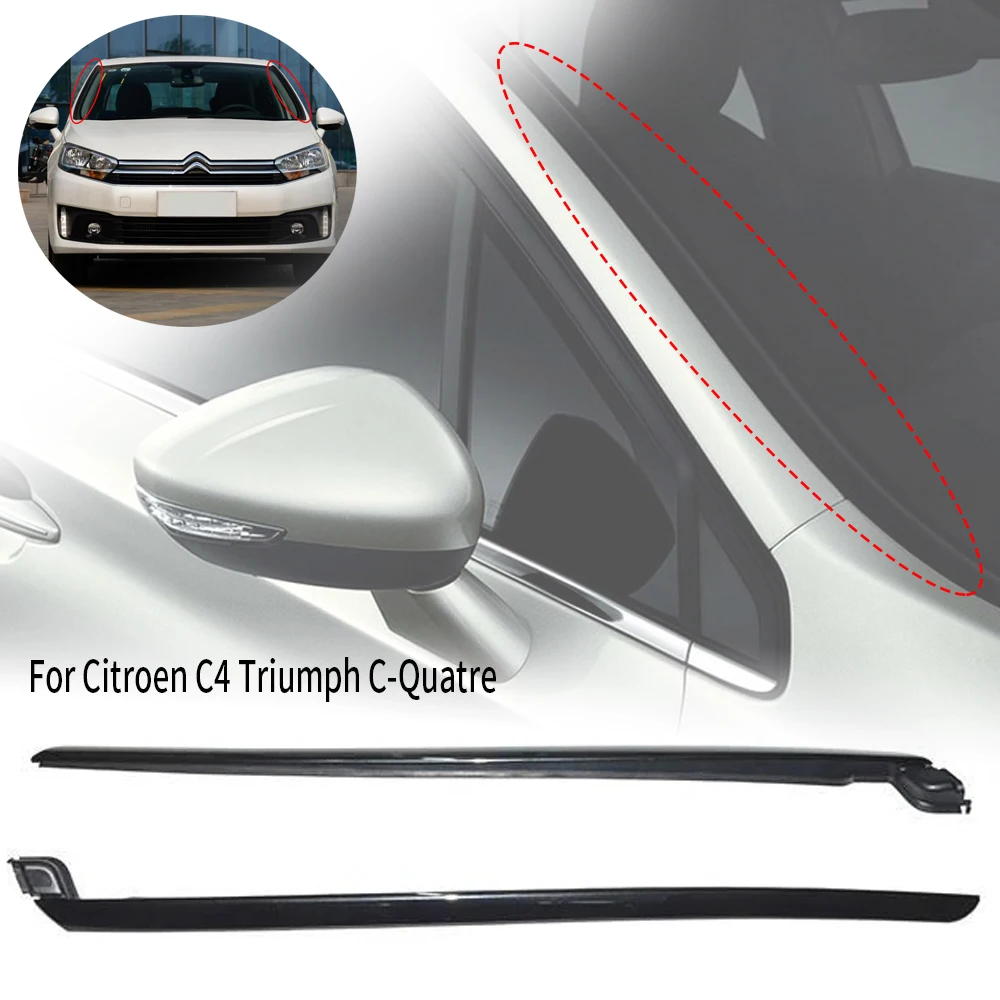 

1 Pair Windshield Frame Finish Window Trim Rubber Strip for Citroen C4 Triumph Cquatre 8120Q2 8120Q3 Exterior Accessories Parts