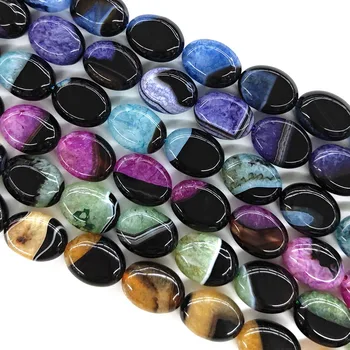 Oval Agate Gem Beads 1
