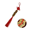 Home Chinese Knot Hanging Decor Good Luck 29cm Brass+cotton Rope Car Hanging Copper Coin Feng Shui Decor Health 6