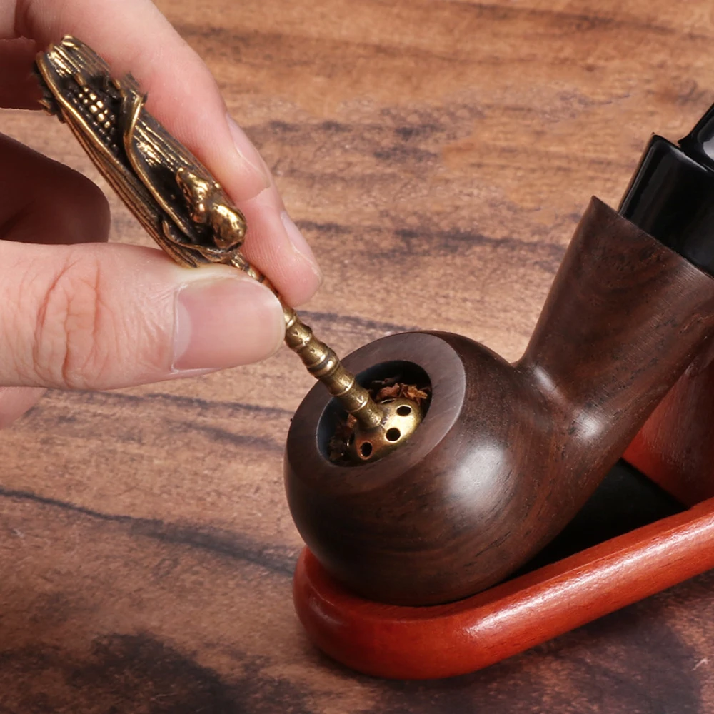1Pcs Copper Smoking Pipe Pressure Stick Sheep Skull Head Eagle Feather Axe Tobacco Pressure Stick Bar Smoking Accessories smoking accessories,tobacco pipe,tobacco smoking accessories,smoking pipe