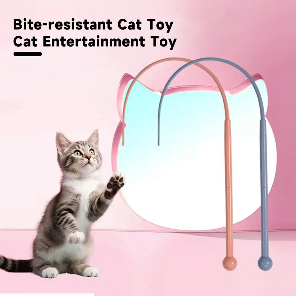 Cat Teasing Toy Silicone Cat Toy Cat Teaser Toys Silicone Mouse Tail Simulato Mouse Tail Sticks Per Pet Playtime For Cats