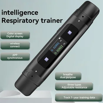 Allenatore sportivo elettronico portatile per la respirazione Allenamento per l'espirazione e l'inalazione Tester per esercizi di capacità vitale dei muscoli polmonari