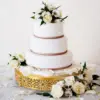 3pcs 8/10/12inch Set Golden Hollow Cake Rack Wedding Dessert Table Decoration Fruit Cake Tray Iron 3