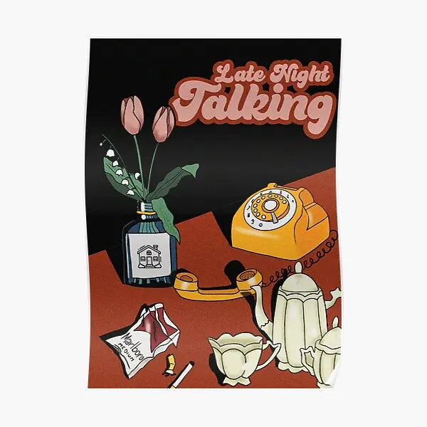 

Late Night Talking Vintage Poster Poster Decoration Home Room Print Modern Funny Mural Wall Vintage Decor Art Painting No Frame