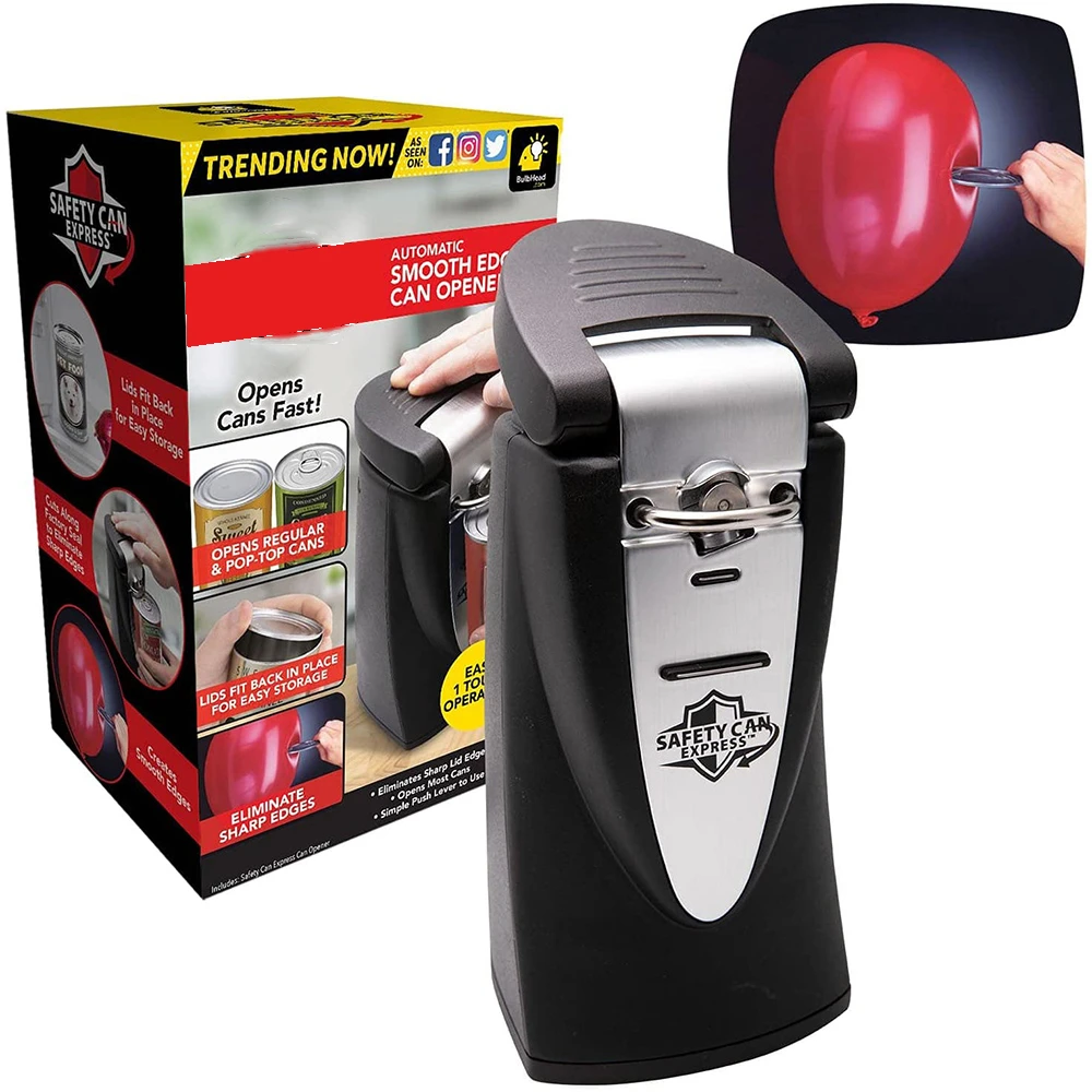 Electric Can Opener 9 Inch One Touch Automatic Bottle Opener No Sharp