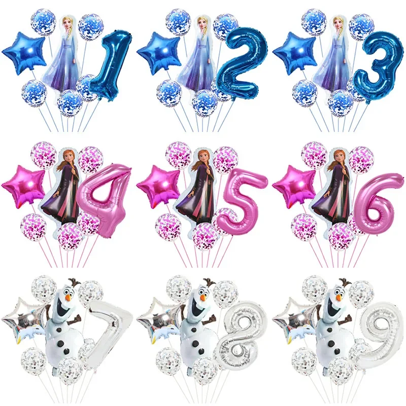Ballons Anniversaire La Reine des Neiges (Frozen) Chiffres 1-9