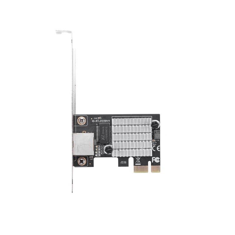 2.5G PCI Express 네트워크 카드 기가비트 이더넷 네트워크 어댑터 1 포트 2500Mbps PCIE RJ45 LAN 컨트롤러, RTL8125B 칩 데스크탑용
