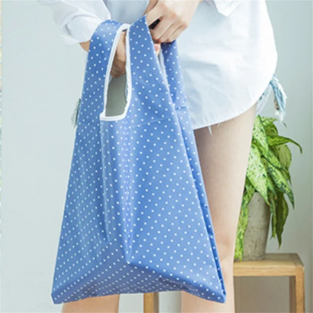 Újrafelhasználható Bevásárló Táska Összecsukható Újrahasznosítási Élelmiszerbolt Szupermarket Nők Zseb Kézitáska Nagy Tárolószervező Új - Image 4