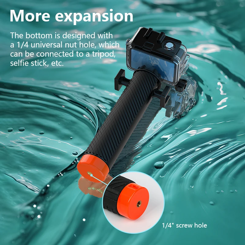 Waterproof Floating Hand Grip Floaty handle For GoPro Hero 13 12 11 10 9 SJCAM Insta360 AKASO DJI Osmo Action Camera Accessories