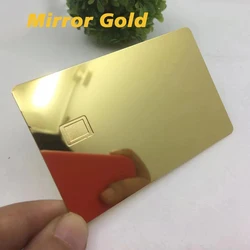 Premium Stainless Steel Credit Card with Mirror Finish and Magnetic Strip (24K Mirror gold)