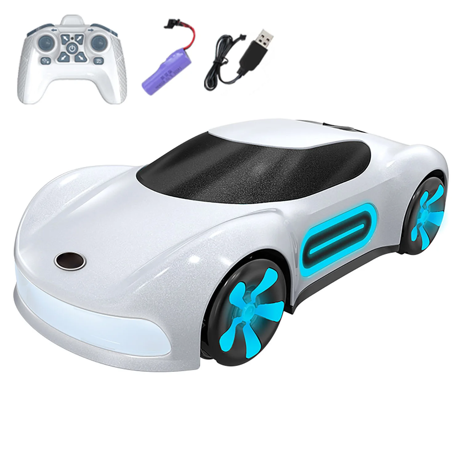 Q206 RC Drift Car 1/18 4×4 Telecomando New Energy Concept Car 2.4G Modello Multi Direzionale Guida RTR Luci Musica Spray - Image 6