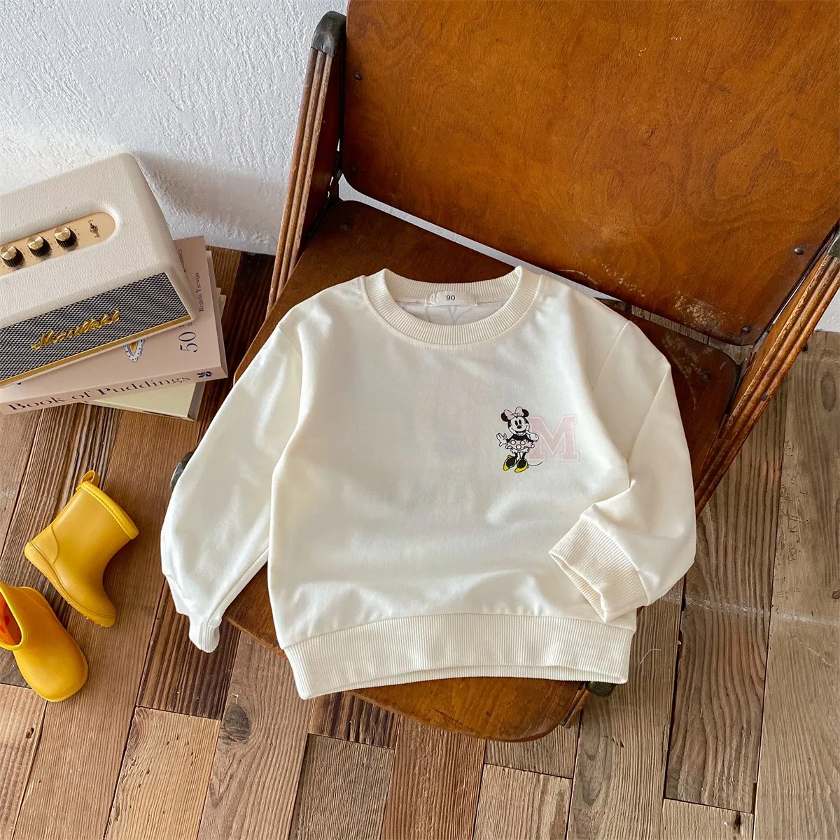 Disney Mickey Mouse Cartoon Print Kids Hoodies, children sweatshirt
