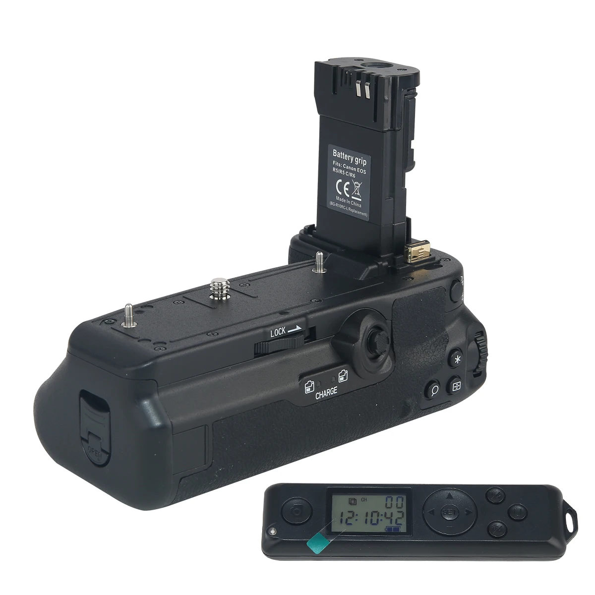 Camera Battery Handle Grip Battery Grip with 2.4G Remote Control Screen for Canon R5 R5C R6 BG-R10 LP-E6 E6N E6NH