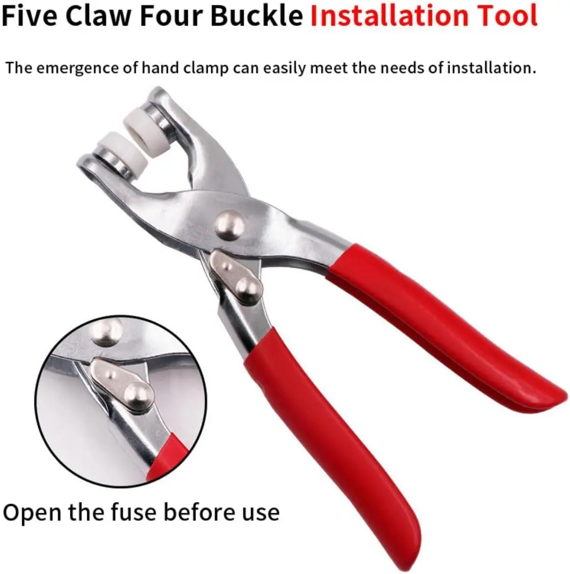 Five Claw Buckle Clamp Set, Baby's Clothes and Shoes Invisible Color Metal Buckle, Shoe Bag Belt Hole Snap Button Plier Tool 2