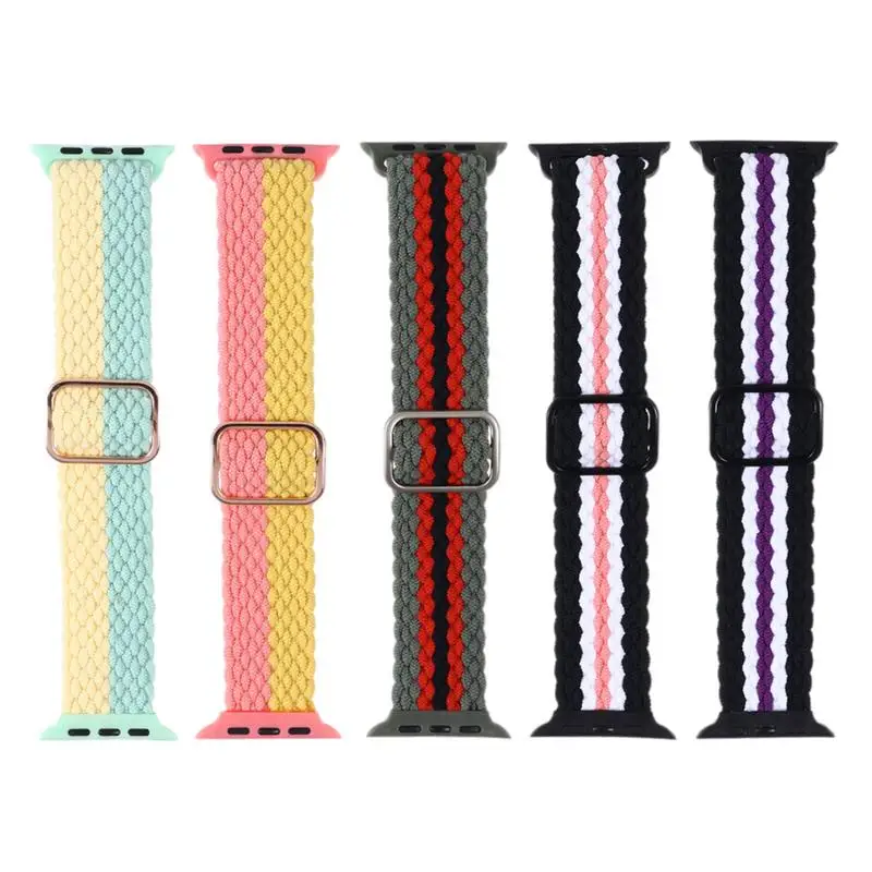 

Ремешок нейлоновый для IWatch 7 38 40 41 мм 6 5 4 3 2 1 Se, регулируемый эластичный мягкий браслет для Iwatch 38 мм, браслет для часов