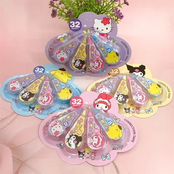 4Pcs/set Sanrio Hello Kitty Correction Tape Kuromi My Melody Pompompurin Kawaii Students Stationery School Office Supplies Gift