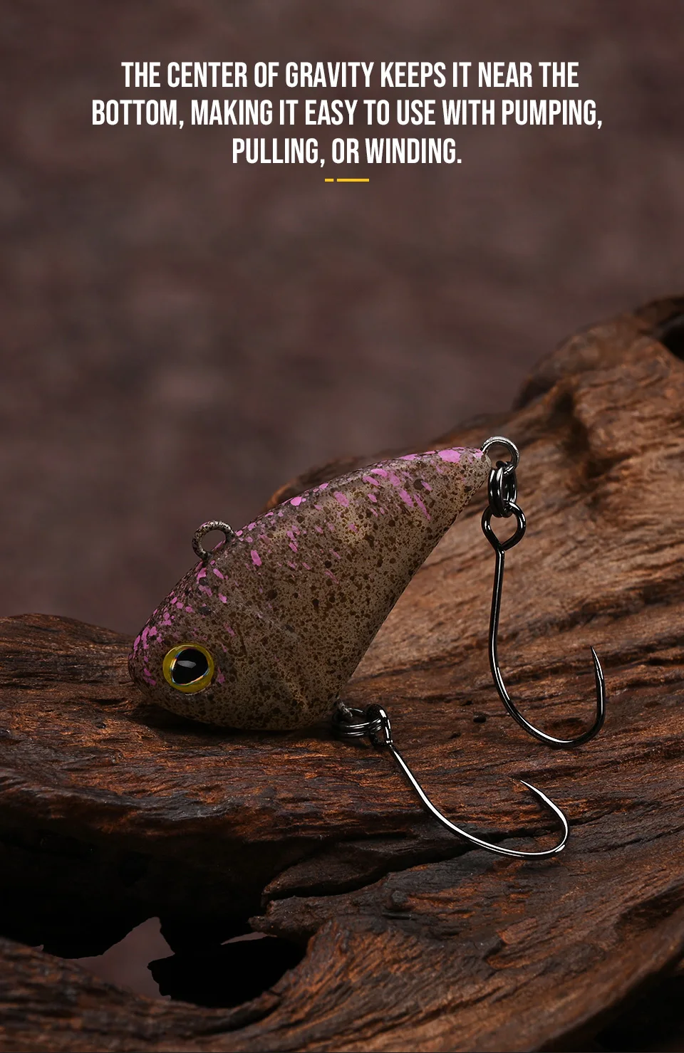 BLUX Tapdancer 28 mm 2,6 g Mini VIB Lipless Crankbait Angelköder Stream Area Forelle Vibration Kunststoff Wobbler Kunstköder – Detail 6