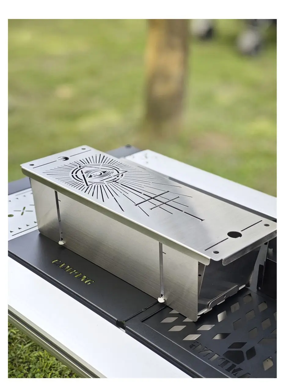Description Picture 5 of itemFolding IGT 0.5 Unit Stainless Steel Storage Box Camping Lightweight Drain Basket Portable Outdoor Kitchen IGT Table Accessories