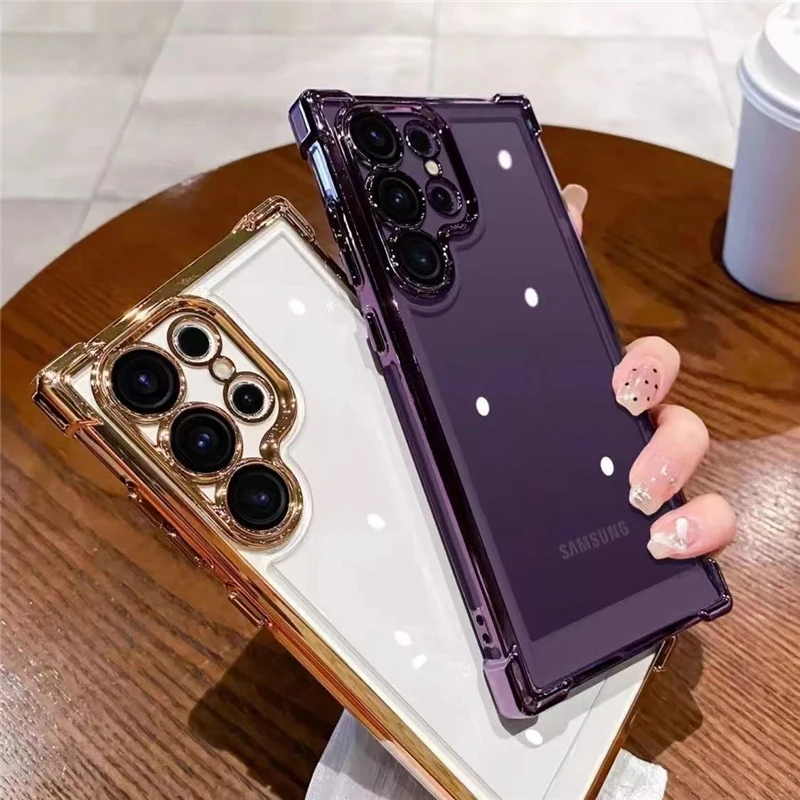 Luxury Transparent Plating Frame Phone Case - Premium Protective Cover