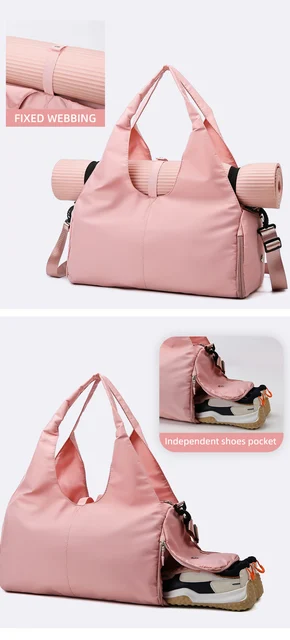Bolsa De Gimnasio / Bolsa De Lona / Bolsa De Deporte / Bolsa De Fitness Separación En Seco Y Húmedo Con Compartimento Para Zapatos Para Deportes / Gimnasio / Fitness / Yoga | Bodega Aurrera En Línea