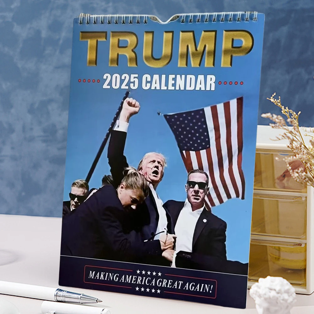 5-1PCS Trump Calendar Trump Shooting Monthly Calendar Rally Events Shooting Makes Me Stronger