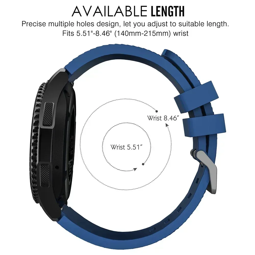 Colorful 22mm Silicone Watch Band - Vibrant Strap