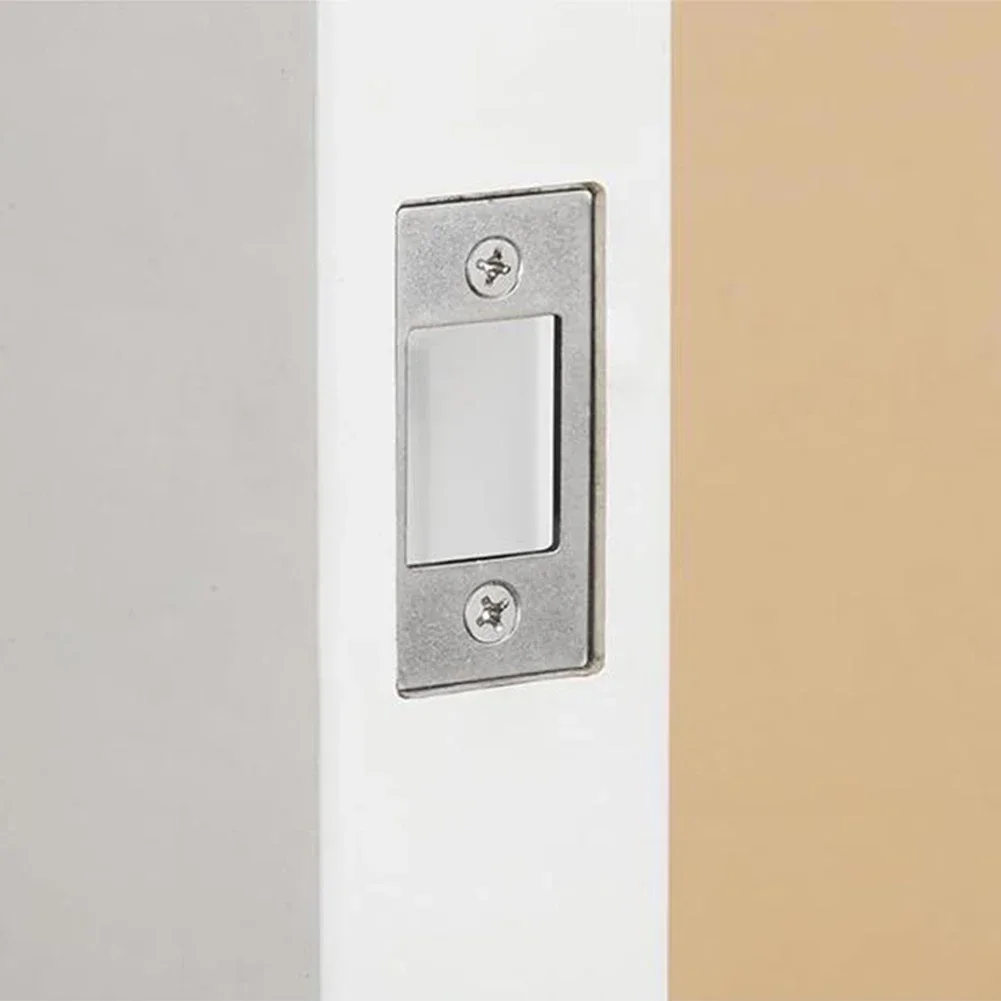 DeadBolt Strike Plates Large Hole And Narrow Edge Frame Striker Stainless Steel Deadbolt Repair Household Hardware