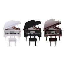

Mini Piano Model Wood+Plastic Music Box Musical for Birthday Decoration Kids 1/12 Scale Doll house Mini Piano Display