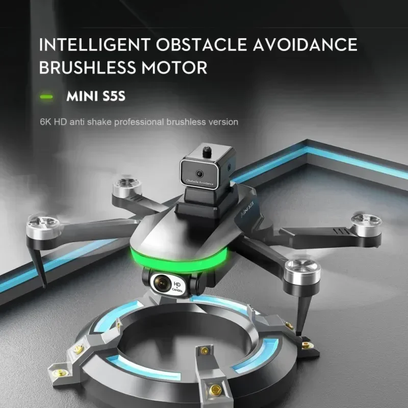 

Радиоуправляемый Дрон складной Квадрокоптер игрушки подарки S5S GPS Drone4K 8K двойная HD камера обход препятствий оптический поток позиционирование бесщеточный