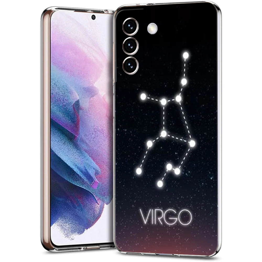 Konstellation Jungfrau Widder Transparente Hülle für Samsung Galaxy S24 S23 S22 S20 S21 FE Ultra S24 S23 S10 S10E S9 Plus Handyhülle – Detail 4
