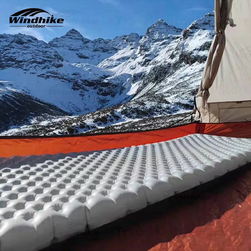 Windhike R5.8 Camping Inflatable Mat Nylon Silver-Coated Moisture-Proof Pad -20&deg; Winter Outdoor Sleeping Pad Free Inflatable Bag