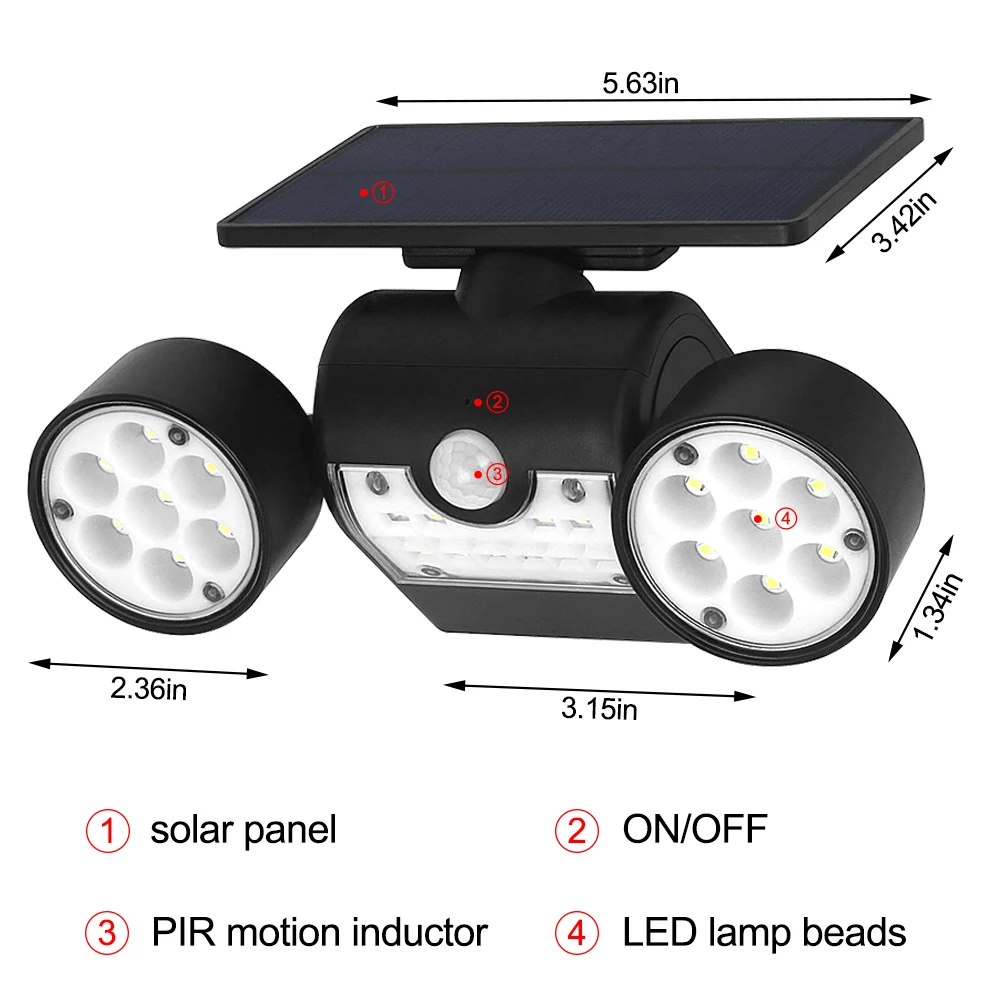 30 LED Solar Light Outdoor With Motion Sensor Solar LED Light IP65 Waterproof Sunlight Powered Garden Yard Wall solar Lamp images - 6