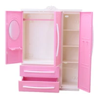 Family Wardrobe Play Doll Accessories Fashion Mini Accessories Wardrobe For Kids Creative Dream House Furniture Girl Gift Toys 1