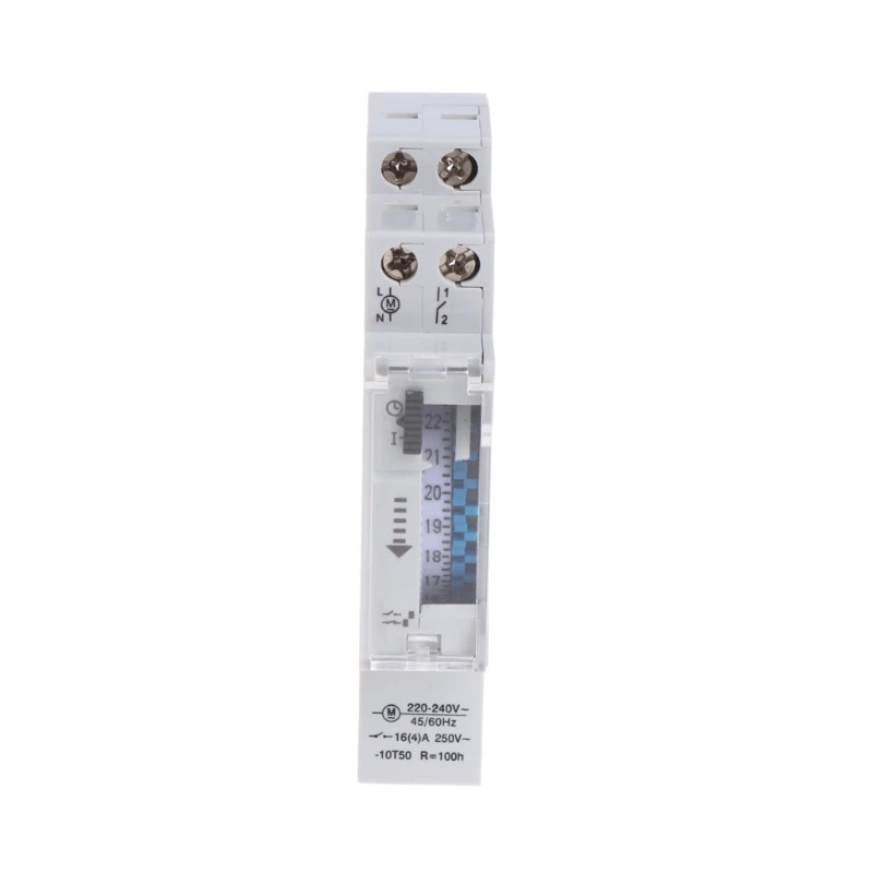 Mechanical 24 Hours Din Rail Programmable Timer Switch Relay 110-240V 16A 